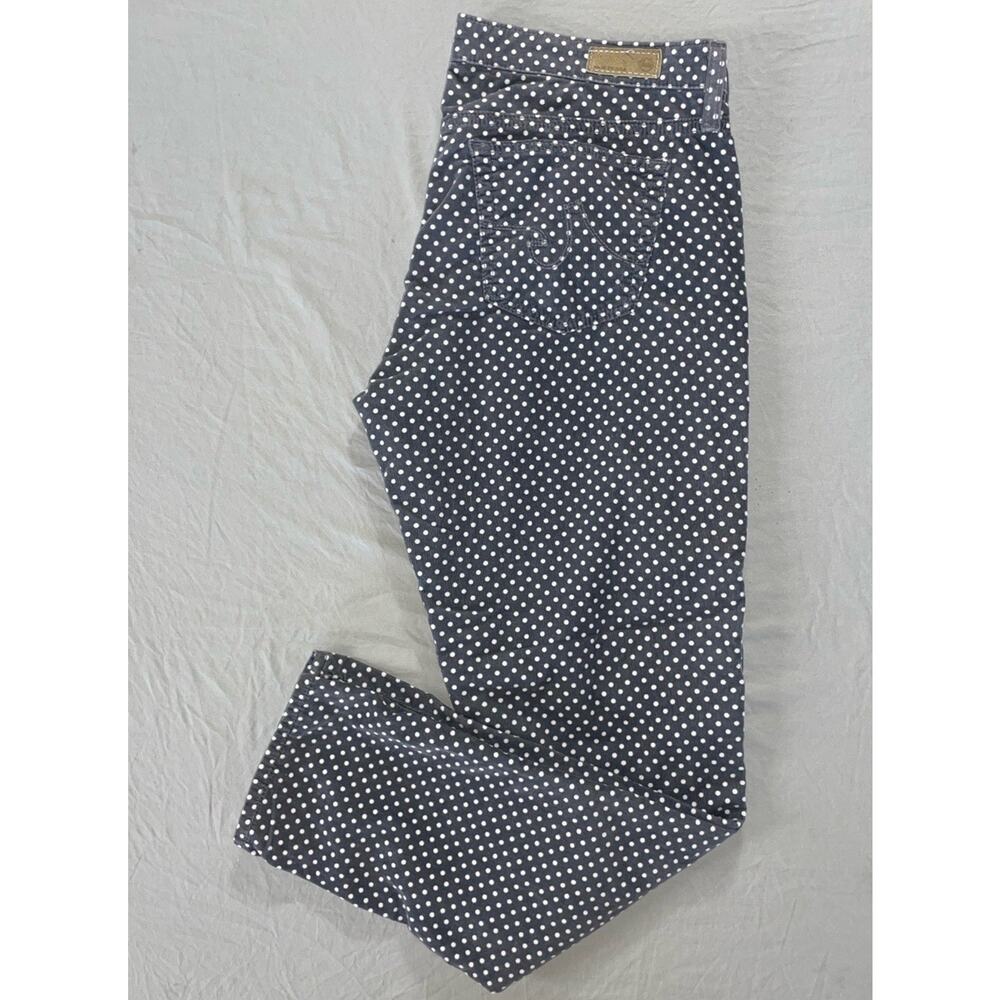 AG The Stevie Slim Straight Soft Corduroy Ankle Jeans. Polka Dot, Women's 29R.